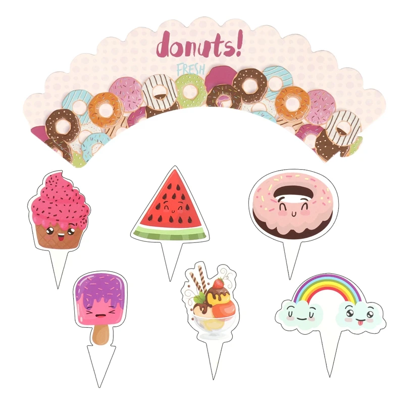 Топпер для торта с изображением животных из мультфильма слона обезьяны | Дом и