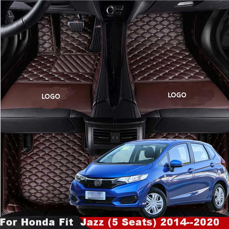 

Автомобильные коврики для Honda Fit Jazz (5 мест) 2014 2015 2016 2017 2018 2019 2020 кожаный автомобильный коврик автомобильный Стайлинг коврики