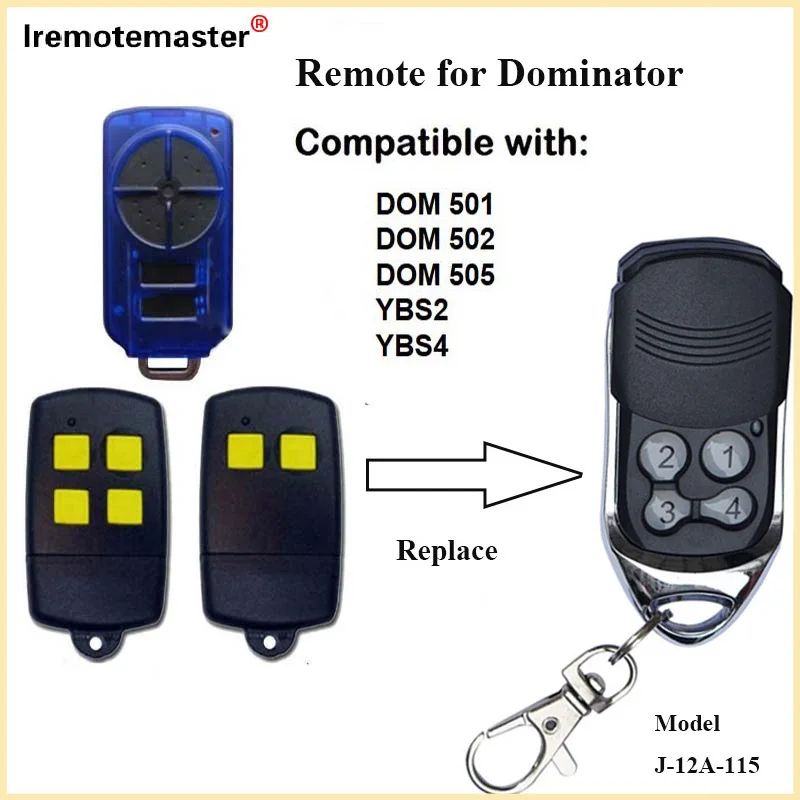 

For Dominator DOM 501, DOM 502,DOM505 YBS2 YBS4 with 433.92mhz Rolling code car gate door remote transmitter opener key