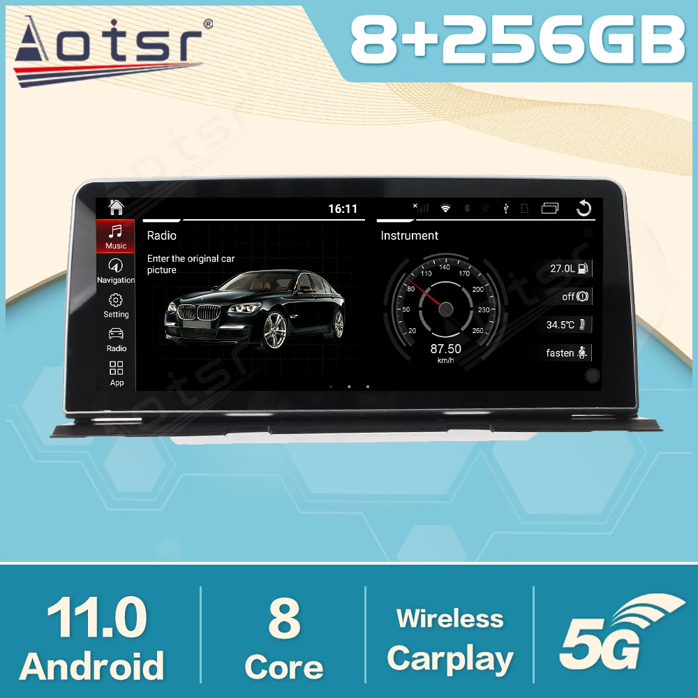 저렴한 안드로이드 11 무선 Carplay 8 + 256G BMW 6 시리즈 F12 2010-2016 2017 자동차 멀티미디어 플레이어 자동차 자동 라디오 스테레오 GPS 네비게이션