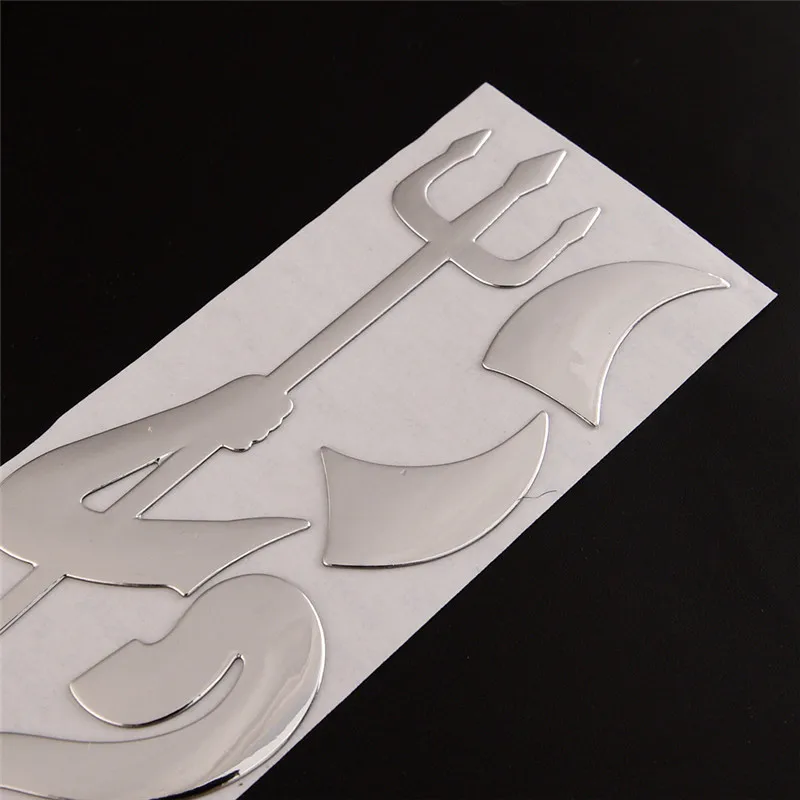 2 Pcs car accessories 3D Chrome Devil Decal funny sticker Car or Truck Custom Demon StickersHorns styling | Автомобили и