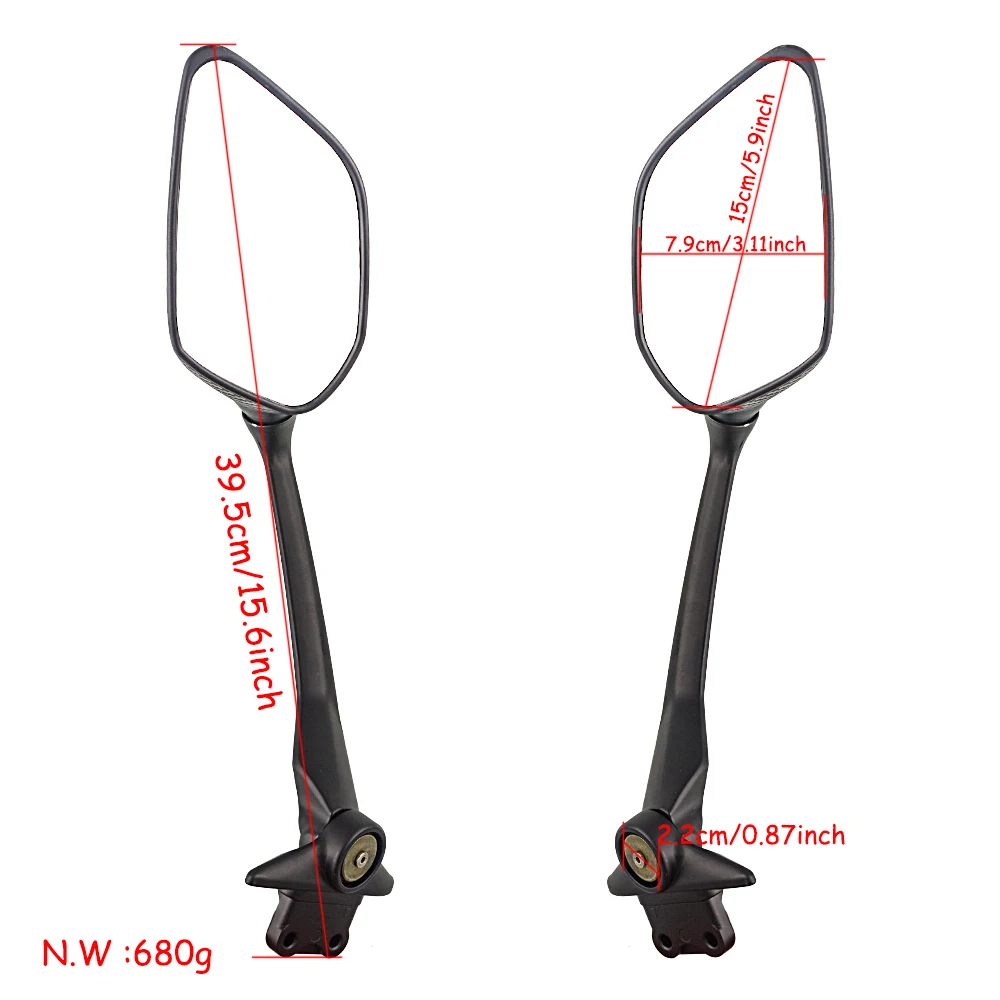 

2021 New Motorcycle Mirrors Side mirror For Yamaha TMAX 530 Rearview mirror T-MAX 530 TMAX530 Side Mirror 2012-2018 Carbon fiber