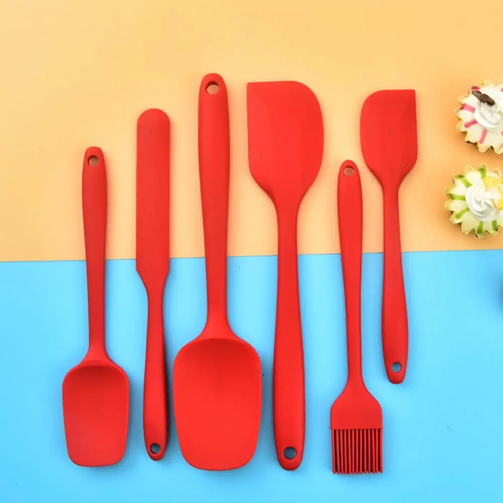 

1 Set Good Flexibility Utensils Set One Piece Design Silicone Flour Cream Baking Utensils Set Baking Tool Dropshipping 2021