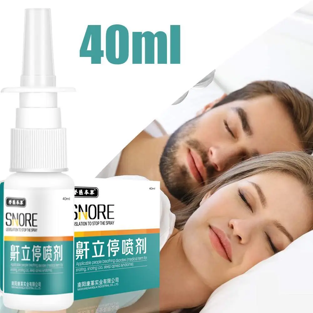 

40ml Anti-Snoring Nasal Spray Traditional Medical Herb Spray Nasal Spray Anti Snoring Solution Stop Snore Relief Spray Nose Care