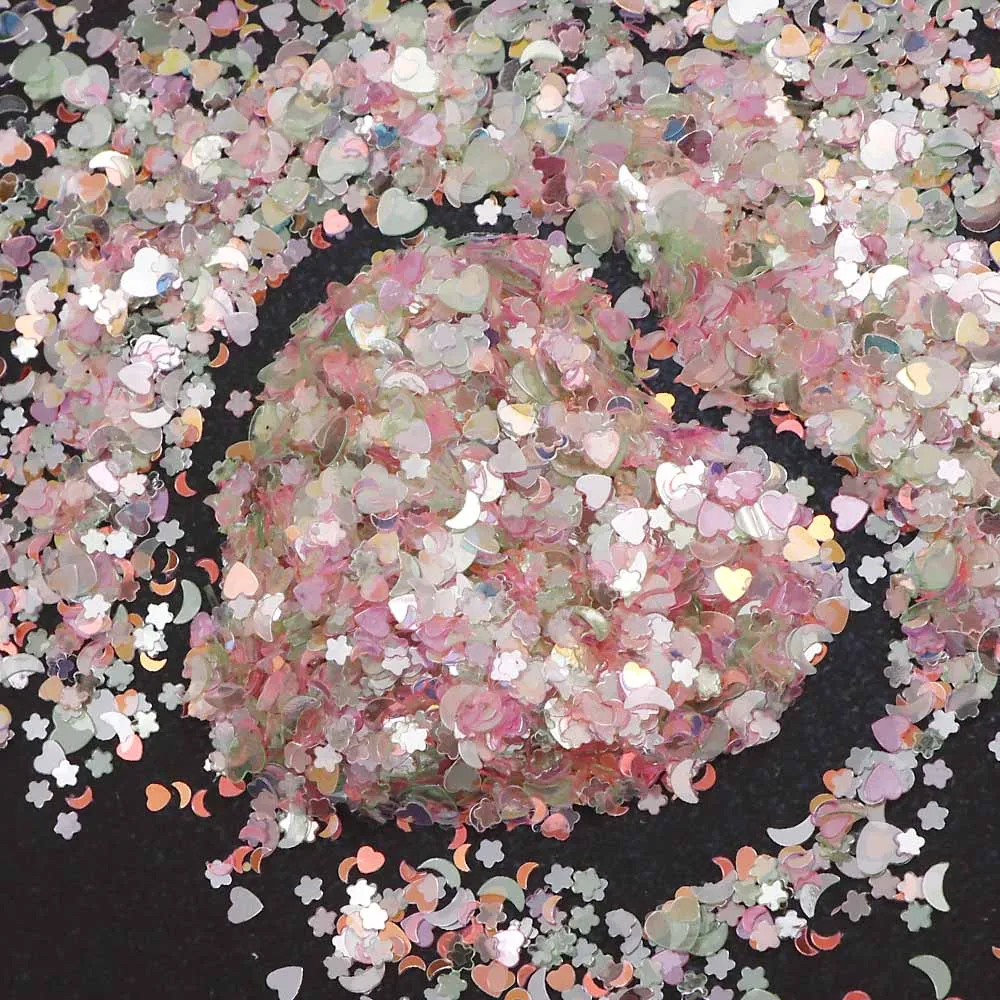 Розовая серия блесток 15 дюймов г/пакет в форме сердца звезды Луны блестящие из