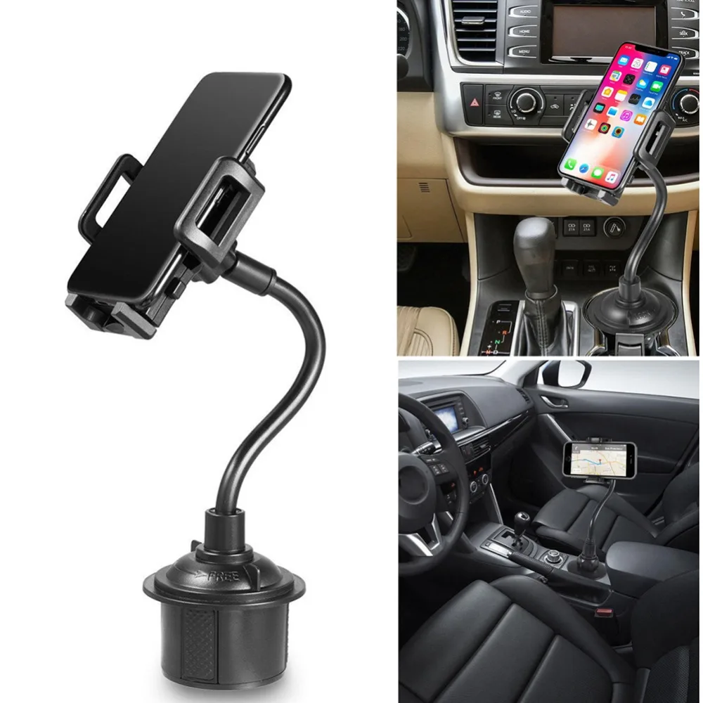 

360 Degrees Adjustable Car Cup Holder Mount Universal Holder Mobile Phone Stand Cradle for iPhone Samsung Universal Phone