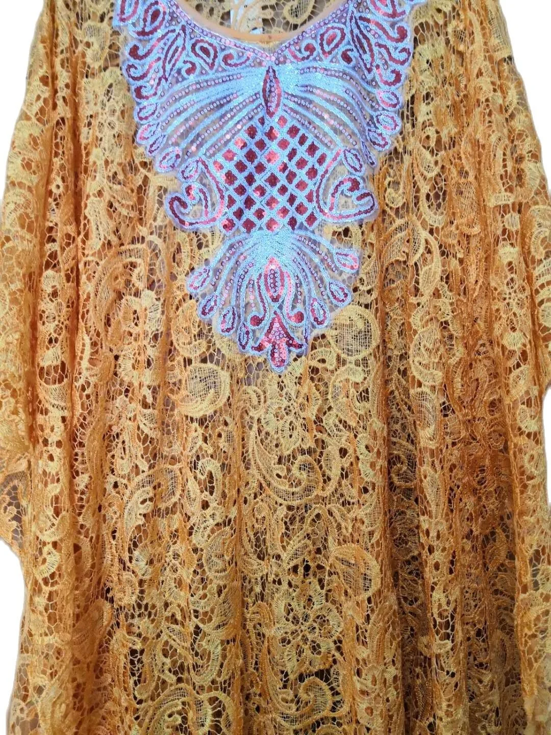 

Африканская мода Женская кружевная абайя с гипюровым шнурком стильная юбка KWA Dashiki внутри и Свободное длинное платье из 2 частей свободного ...