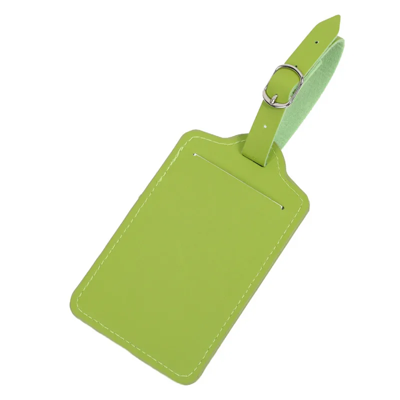 

Fashion Colorful PU Leather Luggage Tag Bag Pendant Handbag Travel Accessories Name ID Address Portable Label Bag New Arrive