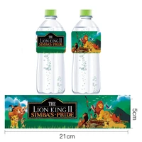 omilut 12pcs the lion king sticker simba mineral water bottle label safari jungle birthday party decor summer hawaii supplies