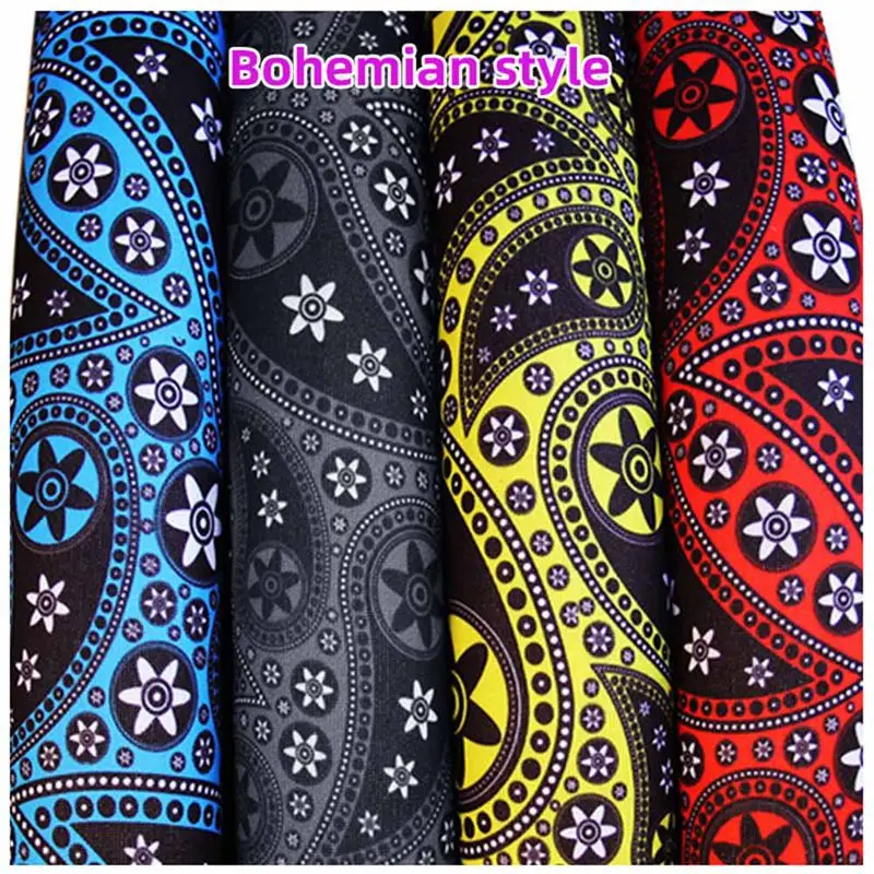 

1 Pcs Car Steering Wheel Cover Non-slip Bohemia Floral Print Elastic Band Steering Wheel Cover Car Accessories