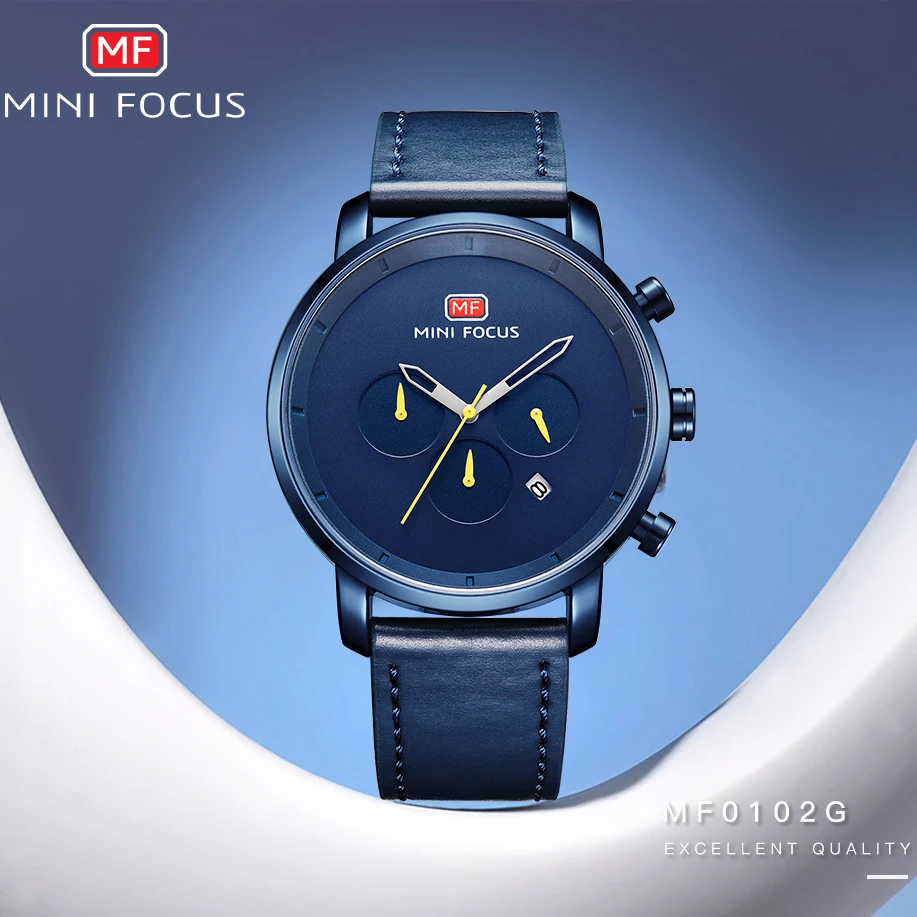 Мини фокус Модные кварцевые мужские часы Топ Бренд роскошные наручные хронограф