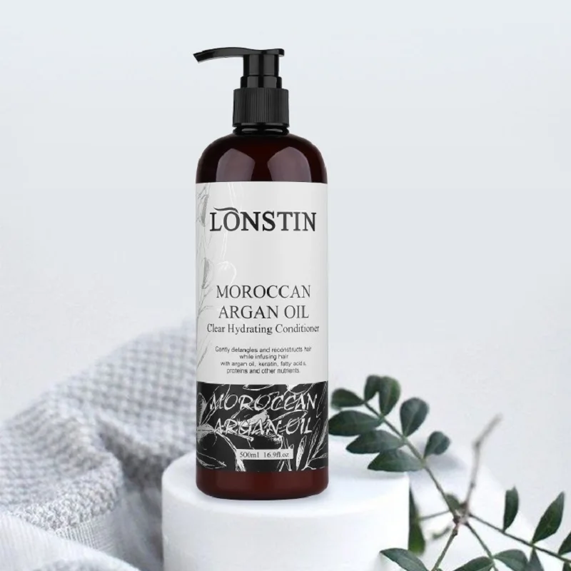 Восстанавливающий кондиционер для сухих волос Lonstin с аргановым маслом 500 мл