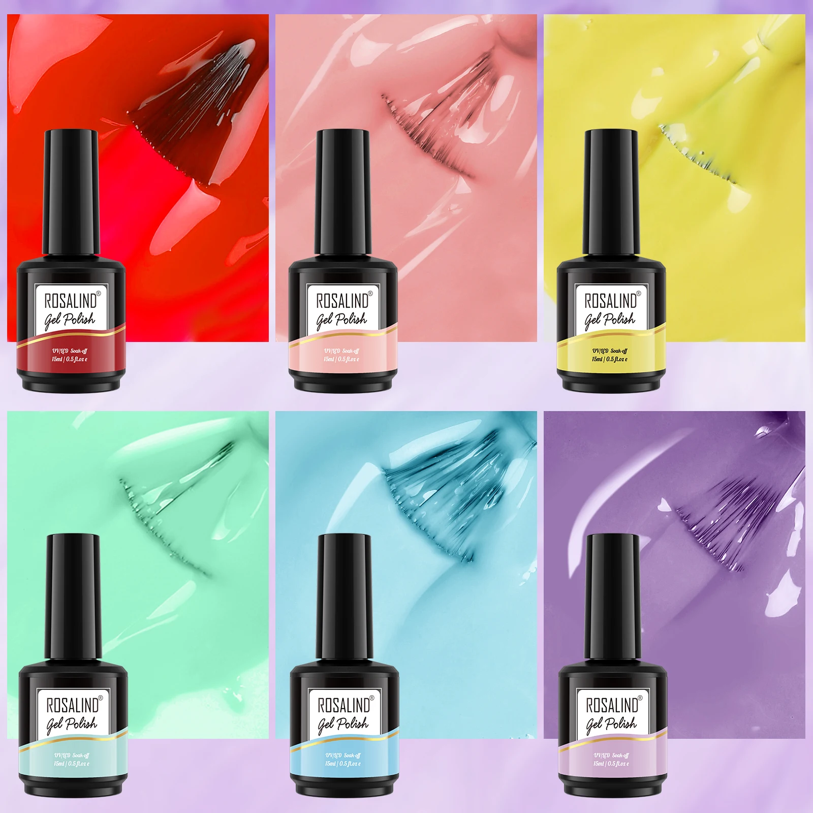 Розалинд 15 мл набор гель лаков для ногтей с подарочной коробкой гибридные Лаки