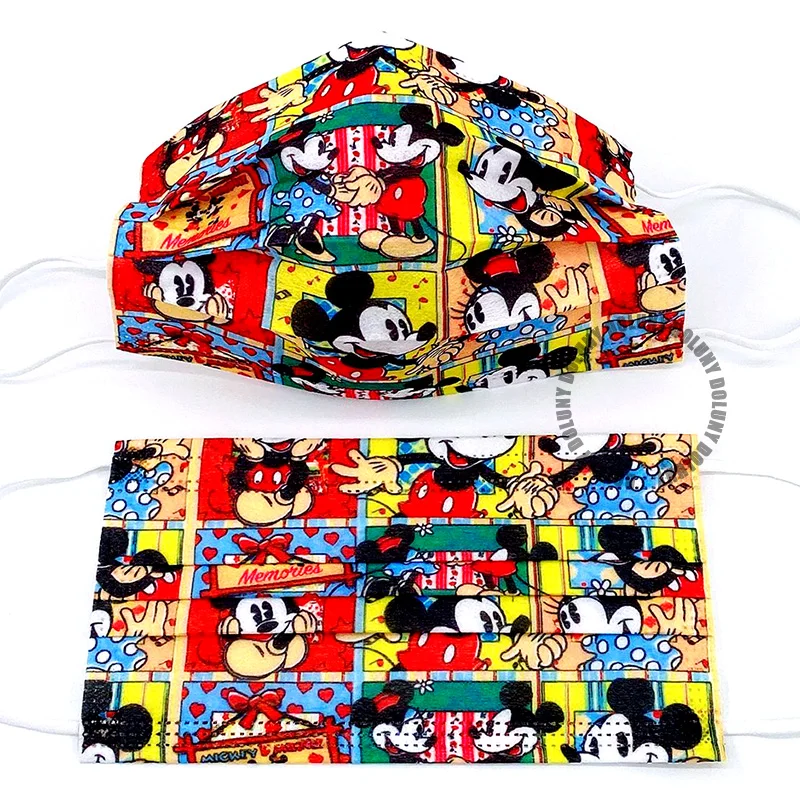 Милая одноразовая маска Микки и Минни для взрослых детей мультяшный Рисунок