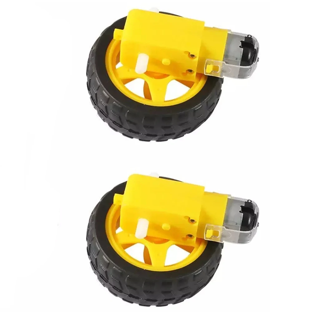Electric Motor Gearbox Engine For arduino Car Tire Yellow Wheel with Plastic TT Motor 3-6V Dual Shaft Gear Motor Magnetic  - buy with discount