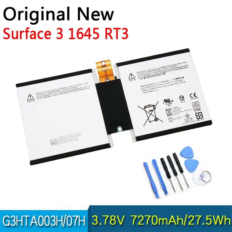 

New Original G3HTA003H Battery For Microsoft Surface 3 1645 1657 Tablet PC G3HTA004H G3HTA007H 1ICP3/96/91-2 batteries