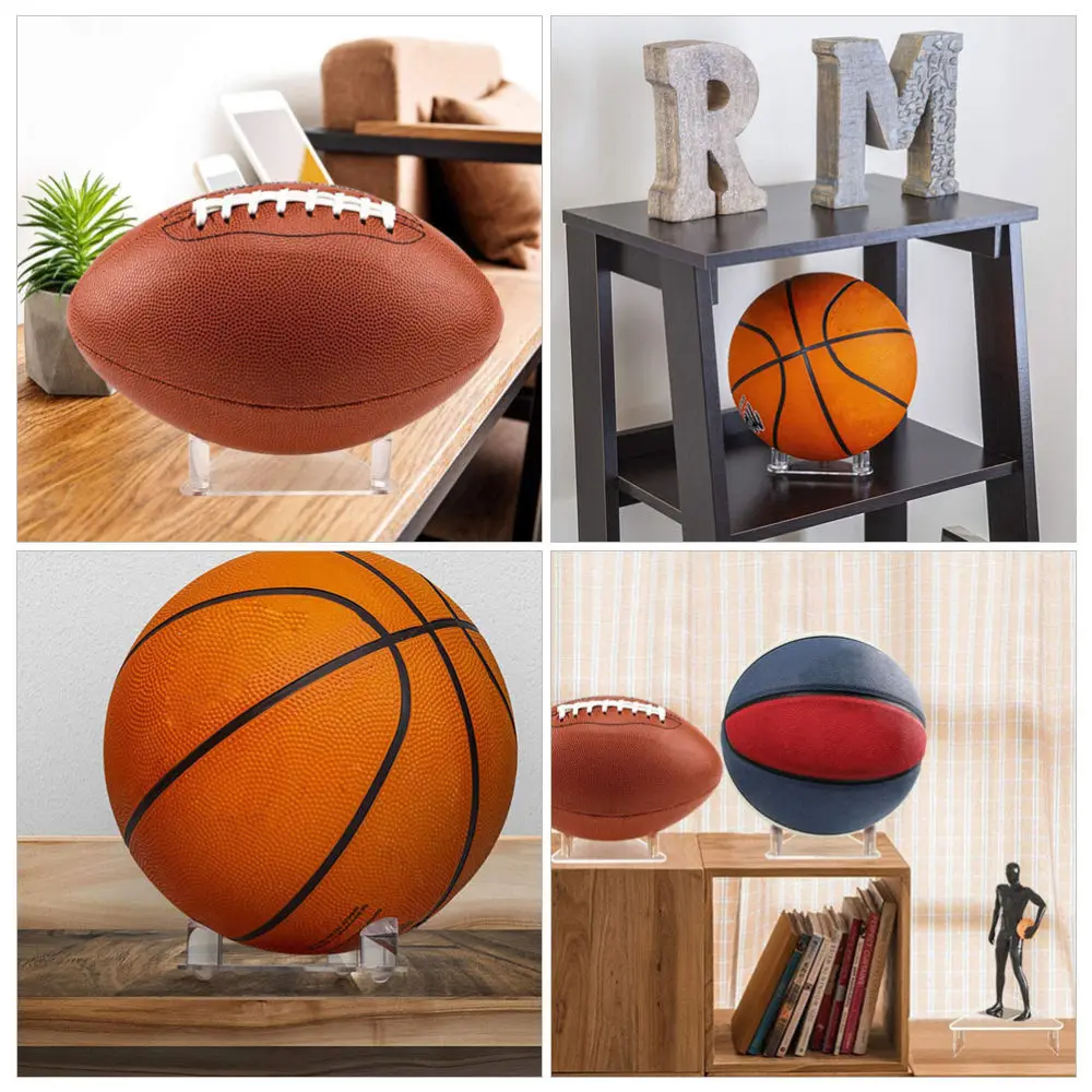 

4pcs Rugby Basketball Football Soccer Display Rack Convenient Storage Rack