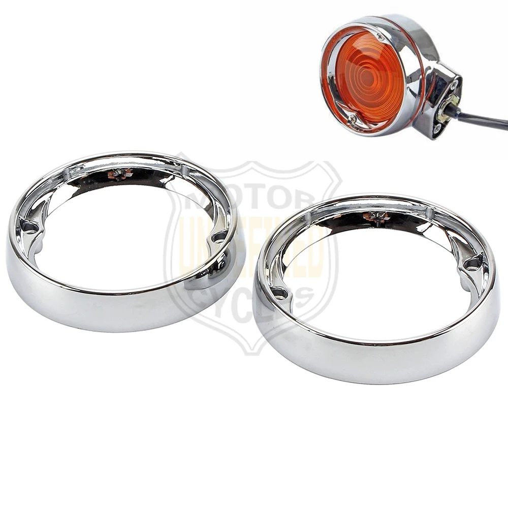 Хромированный глубокий плоский светильник с поворотным сигналом для Harley Touring Street