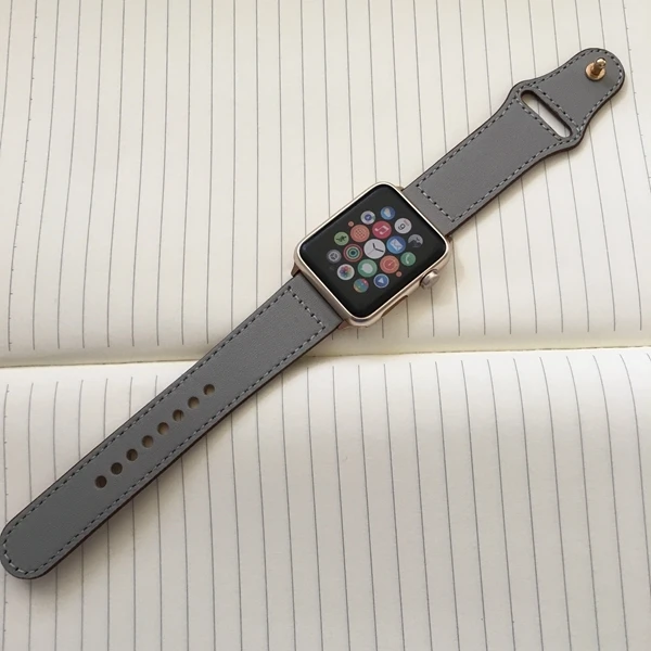 Для iwatch 44 мм 40 3/2/1 аксессуары для браслетов ремешок из натуральной кожи apple watch band 5