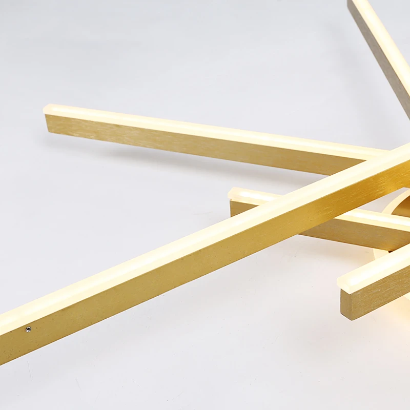 FSS Скандинавская золотая линия Люстра для гостиной столовой современный