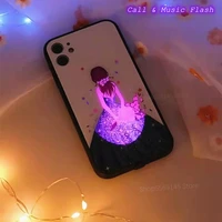 luxury woman crown muslim islamic girl glitter phone capa for iphone 12 11 pro max x 7 8 plus xr xs max led flash cover case