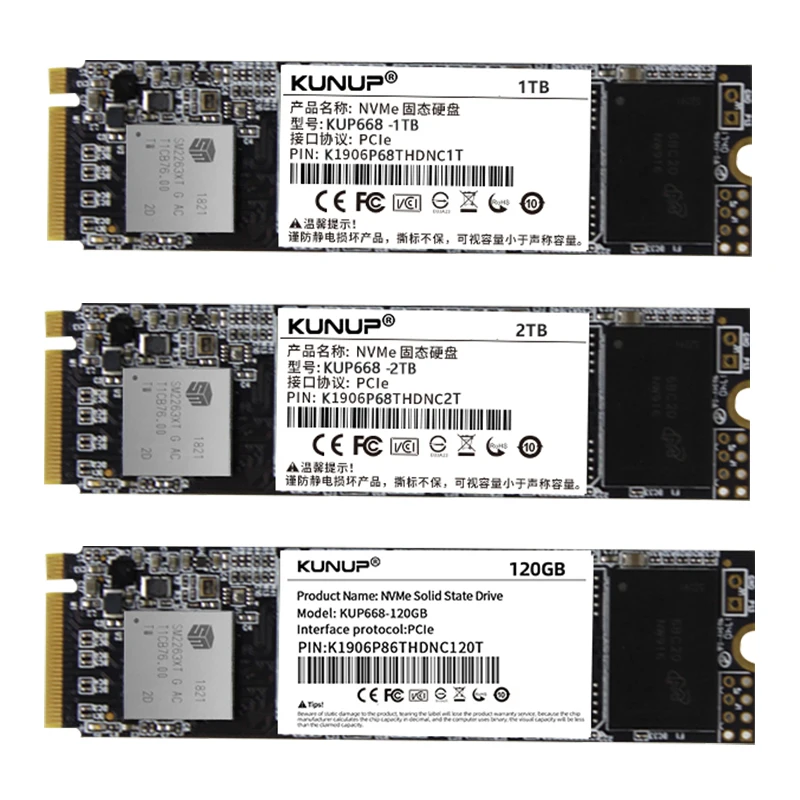 Твердотельный накопитель KUNUP PCIe NVME 128 ГБ 256 1 ТБ M.2 ssd M2 240 2280 внутренний жесткий диск