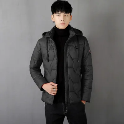 Men USB Electric Heated Coat Jacket 8 Hours Heating Hooded Jacket Long Sleeves Winter Warm Clothing Thermostat Hooded Waterproof - Цвет: Черный