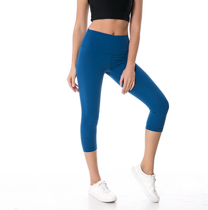 France Blue Women Push Up Yoga Calf-Length Pants Fitness Gym Leggings Workout Running Training Tights Plus Size Sportswear XS-XL | Спорт и