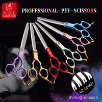 fenice 6 5 inch vg10 steel professional pet scissors dog grooming shears thinning rate 30