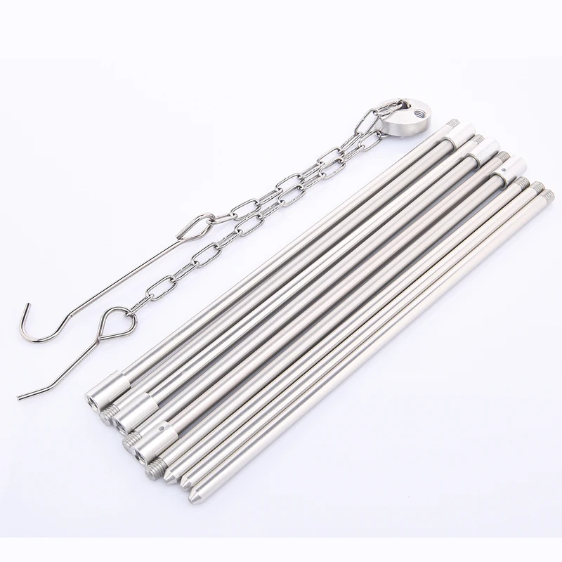 

Outdoor Stainless Steel Tripod 4 Section Barbecue Grill Bracket Campfire Camping Portable Hanging Pot Picnic BBQ Tripod