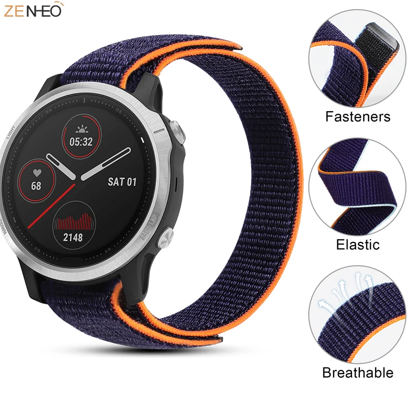 

20mm Quick Release Nylon Watchband Strap ffor Garmin Fenix 5S 5SPlus/Fenix 6S Pro/Sapphire/ D2 Delta S Smart Watch correa