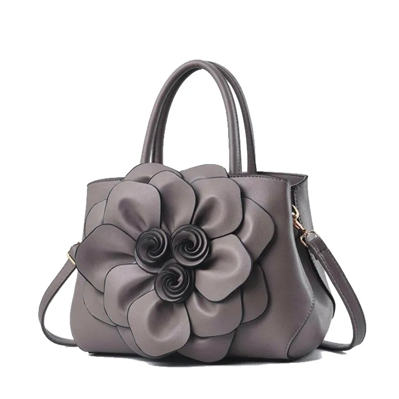 21 Клубная Брендовая женская сумка среднего размера с трехмерным цветком высокое