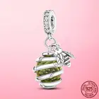 Подвеска в виде пчелы, искусственная Серебряная сотовая пчела, подвеска-Шарм, подвеска для оригинальных бусин Pandora, браслет сделай сам, изготовление серебряных ювелирных изделий