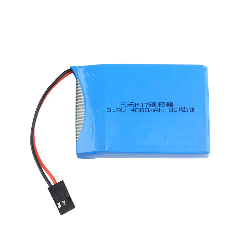 Conector Futaba de bater&iacute;a de litio de 3,8 V y 4000mAh para SANWA MT44 M17 RC, transmisor de Control remoto, piezas de Radio Control-5