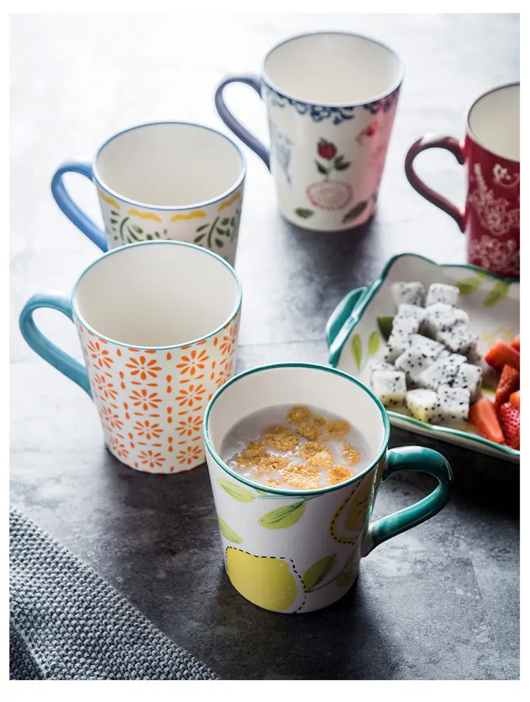 Керамическая кружка для кофе и чая с ручной росписью 375 мл|Кружки| |