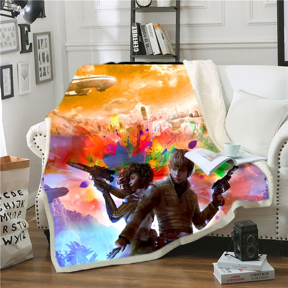 Звездные войны 3D принт плюшевое одеяло для взрослых детей диван Флисовое