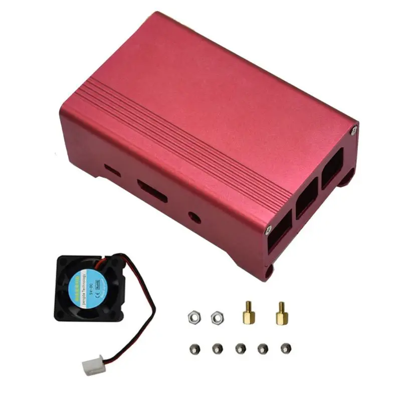 R 1 комплект алюминиевый защитный чехол металлический корпус для Raspberry Pi 3 Model B - Цвет: R