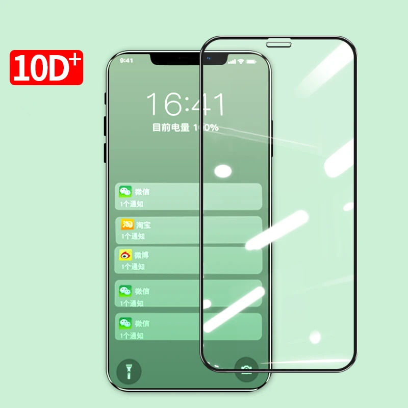 

10D полное покрытие закаленное стекло для iphone 12 11 Pro Max 12 mini защита для экрана стекло для iphone 11 X XS XR 6 7 8 Plus стекло