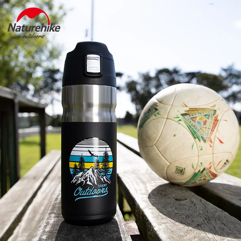 Naturehike Water Bottle Bounce Cover Thermos Cup 316 Stainless Steel Color Sticker Portable Travel Kettle | Спорт и развлечения