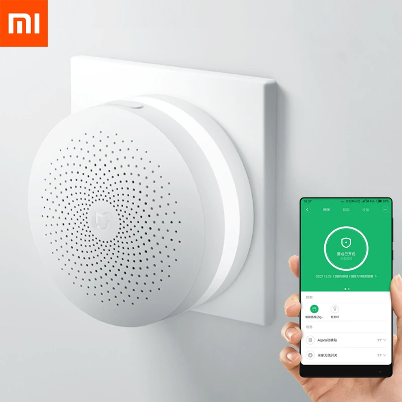 Оригинальный Xiaomi Mijia умный дом Многофункциональный шлюз 2 сигнализация