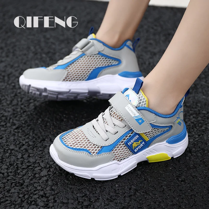 Children Casual Shoes Boys Light Student Summer 5 8 9 10 12 13 Years Old Sport Mesh Footwear Kids Fashion Chunky Sneakers Tenis