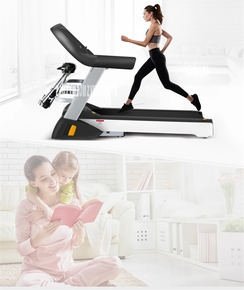 A5 домашняя электрическая беговая дорожка 15,6 дюймов Цветная WiFi Супер тихая многофункциональная спортивная беговая дорожка с потерей веса домашняя беговая дорожка 220 V/1000 W