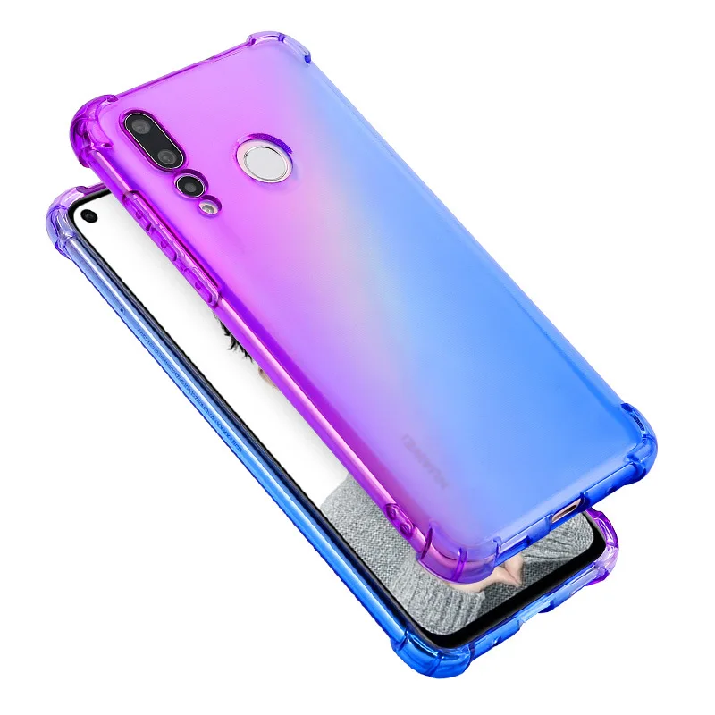 Для huawei Nova 4E P30 Lite мягкие чехлы для телефонов из ТПУ с постепенным изменением