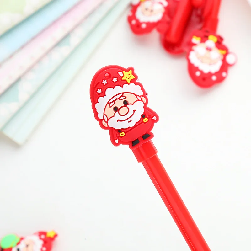 

Wholesale 50pcs Kawaii School Supplies Cute Christmas Santa Gel Epns for School Office Supplies Stationery Prizes for Kids Gift