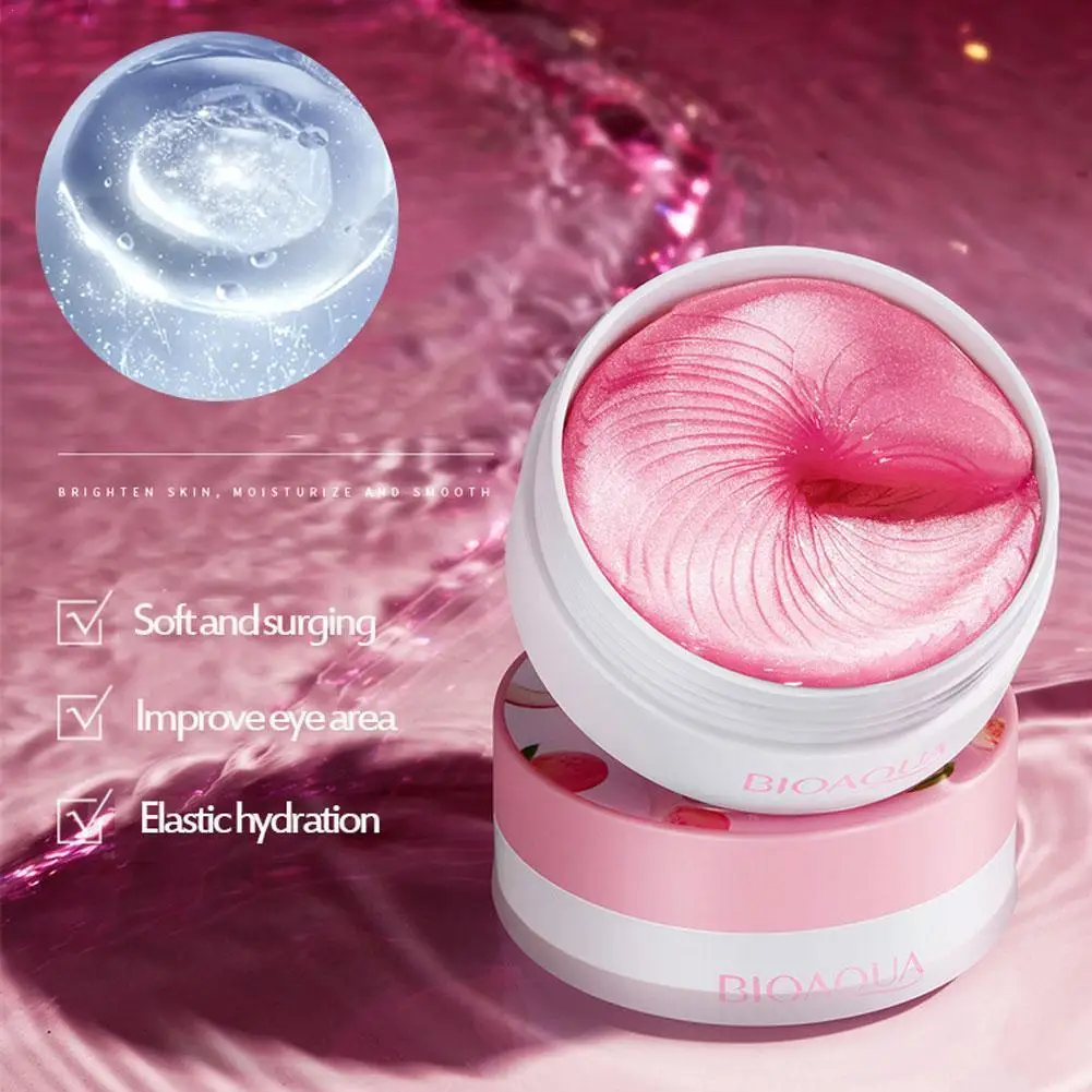 

Peach Hexapeptide Eye Mask Deeply Moisturizes Relieves Puffiness Anti Aging Eye Patches Firming Brighten Skin Eye Care Masks N1