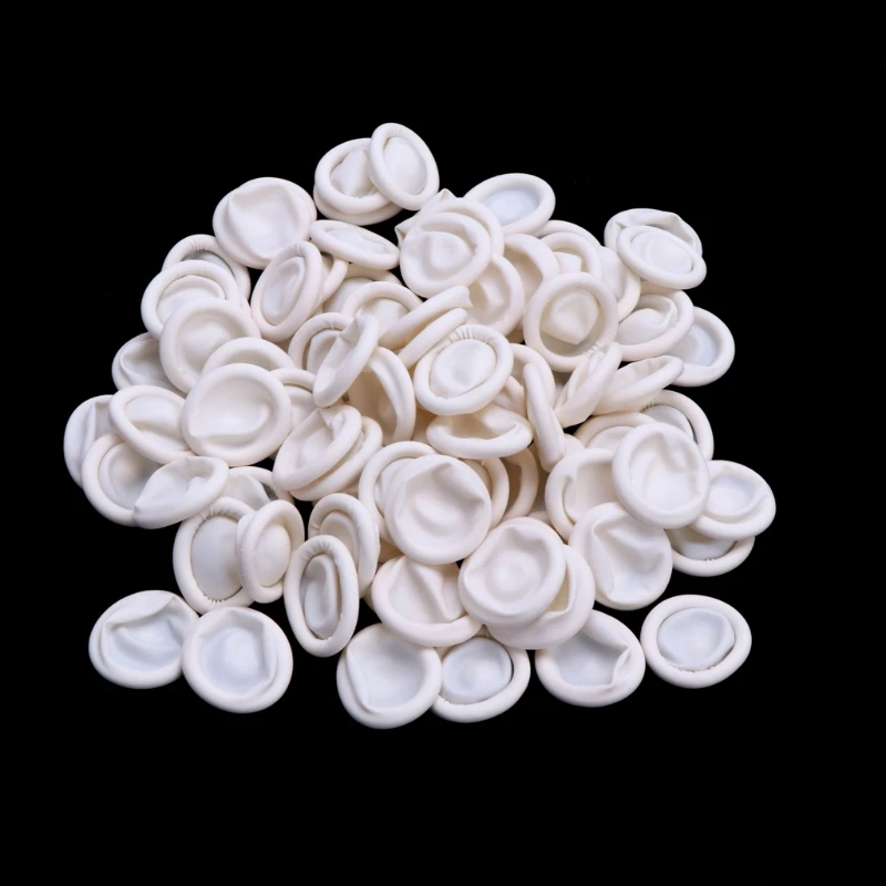 

100pcs Disposable Latex Rubber Finger Cots Sets Fingertips Protector Gloves New Watch repair tool
