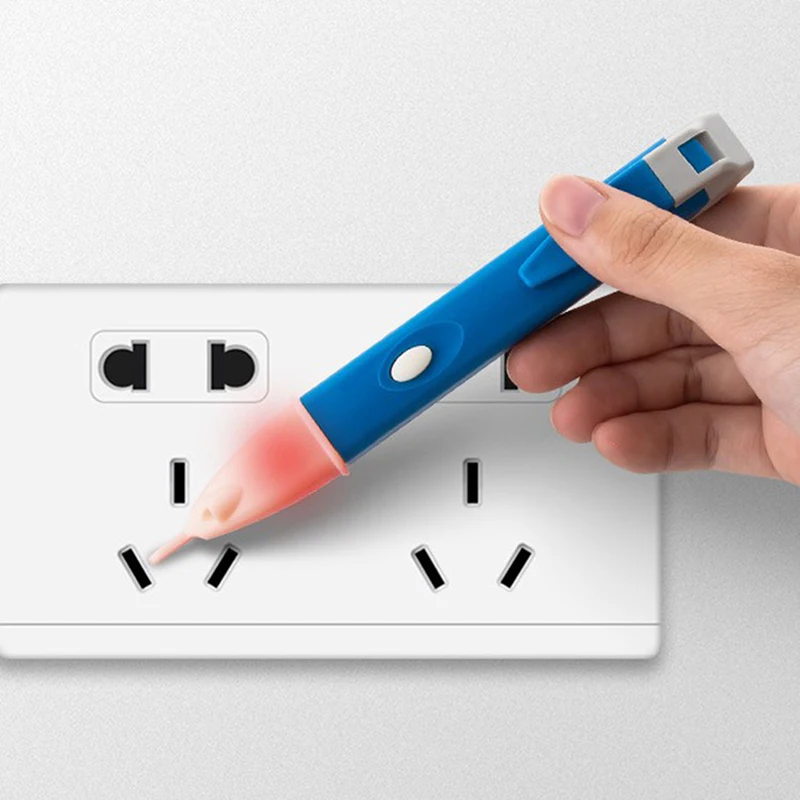 

90-1000V Вольтметр переменного тока, Напряжение зонд вольтметр электрический индикатор Мощность детектор тестер с розеткой Бесконтактный инд...