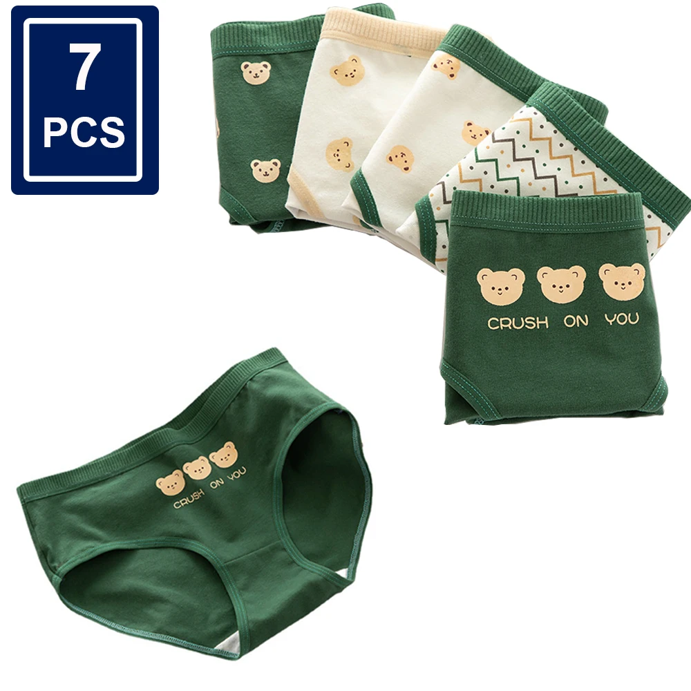 Женские трусики из хлопка 7 шт./лот | Женская одежда