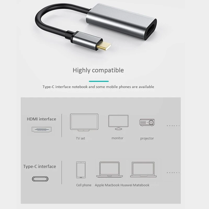 4K Ultra Hd Usb 3 1 C Type к Hdmi A F Adapter Hdtv Dongle адаптер кабель конвертер для Lumia950Xl черный|Кабели