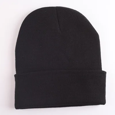 

Spring and autumn new warm hat pure color casual ladies knitted hat gray